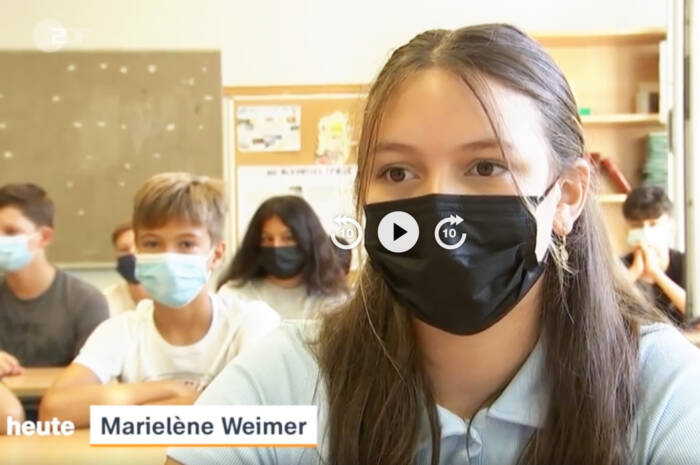 Zum Schulstart in NRW berichtet das ZDF von unserer Schule